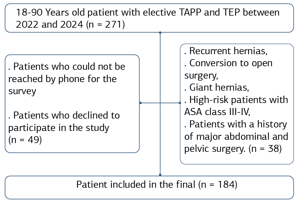 Figure 1. Table of included and excluded patients